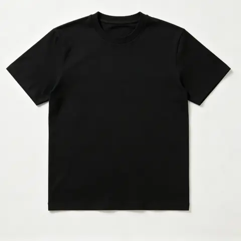 Women's Minimalist Solid Black & White Round Neck Soft Cotton Short Sleeve Essential Tshirt Top - Lightweight, Casual-Fit Streetwear, 1-Piece Oversized Vintage Sci-Fi Style Apparel