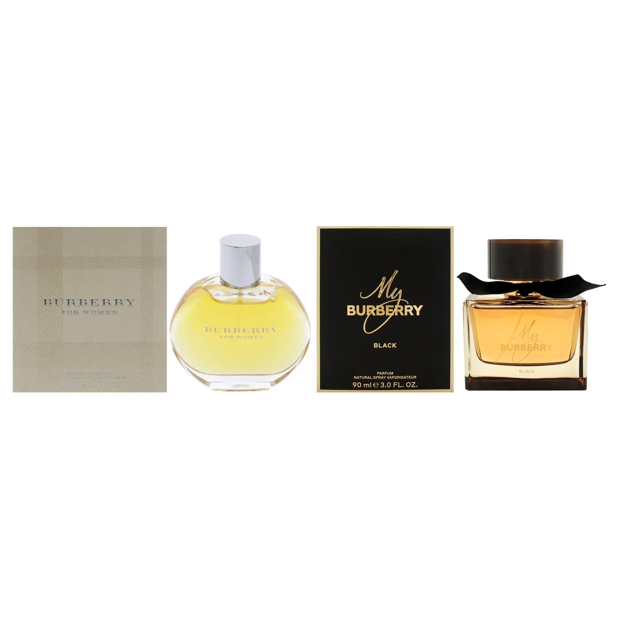 Burberry Kit by Burberry for Women - 2 Pc Kit 3oz My Burberry Black Parfum Spray, 3.3oz Burberry EDP Spray