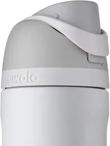 Owala FreeSip Insulated Stainless Steel Water Bottle with Straw for Sports and Travel, BPA-Free, 24-oz, Shy Marshmallow Drinkware Flasks Insulation Lid Loop Mug Bottled Tumbler Portable