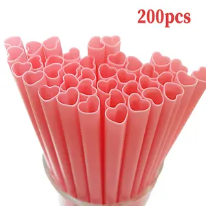 Cute Heart-Shaped Straws, Boba, Ice Coffee, Picnic, Party, Valentine's Day, Wedding, Theme Parties, Fun Drink Accessories