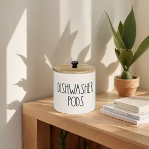 Wooden Capsule Holder with a Lid - a Compact Storage Solution, Kitchen Organizers for Your Kitchen And Laundry, Perfect for Organizing Washing Detergent Capsules And Tablets, Ideal for Home Organization, Christmas Decor, And Great Gift Idea for 2025