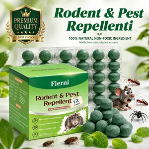 12-Pack Botanical Rodent Repellent Balls, Peppermint & Cedarwood Oil Pest Control Solution for Indoor & Outdoor Use, Mouse Odor Defense for Home, Kitchen, Garage, Warehouse & Storage Spaces