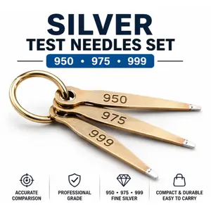 Silver Test Needles Set – 950, 975, 999 Fine Silver Comparison Needles