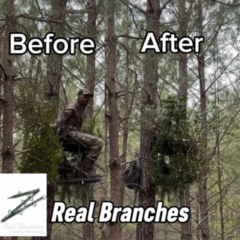 Tree Ninja-Natural Branch Hunting Blind, (Faux Branches Not Included) Use Real Branches- Tree Mounted Hunting Concealment/Blind