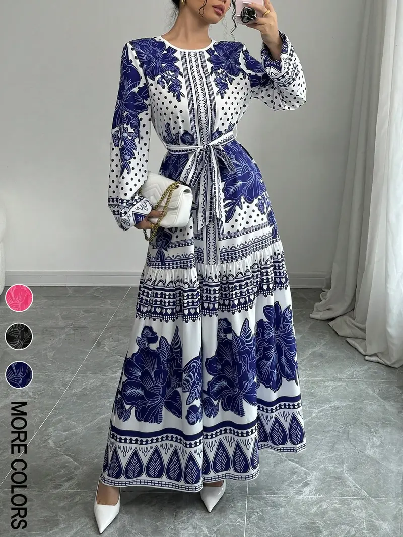 Belted long sleeve dress - TikTok Shop Belted long sleeve dress - TikTok Shop