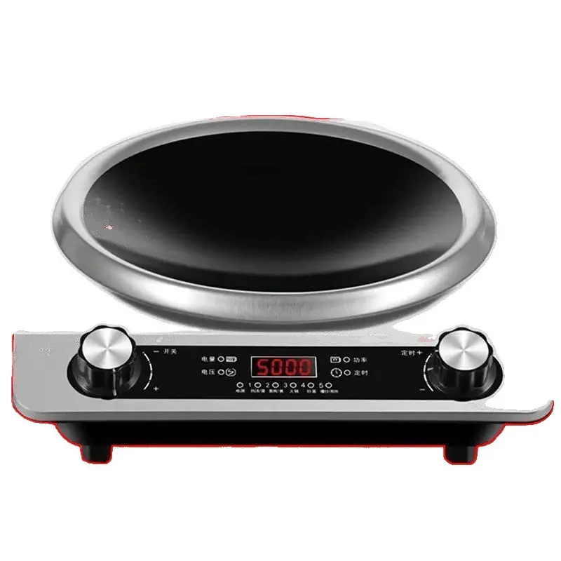 5000W Intelligent Concave Induction Cooker High Power Multifunction All-in-One Timer Wok Stir-fry Hot Pot Cooktop for Home