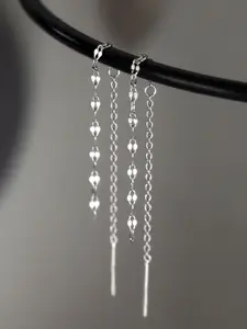 1 Pair Tassel Drop Chain Earrings for Women & Girls, Hypoallergenic Design Jewellery Gift Idea, Trendy Jewelry, Birthday Graduation Casual Minimalist Style Everyday Jewelry Women's Fashion Earrings