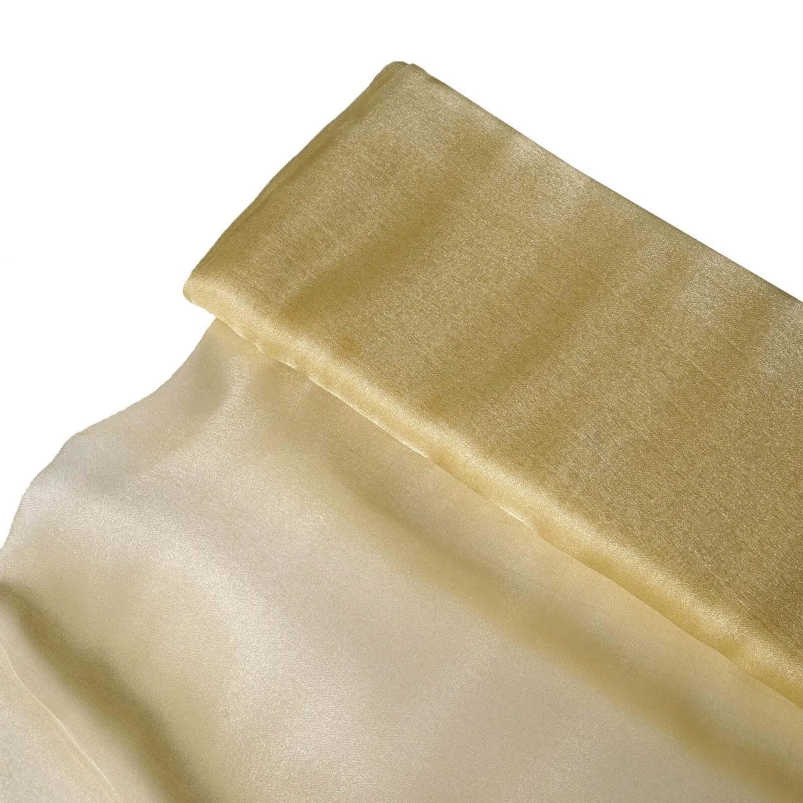Champagne Solid Sheer Chiffon Fabric Bolt - 54"x10yd, DIY Voile Drapery Fabric for Backdrop Draping, Crafts, Tables to Boost Creativity