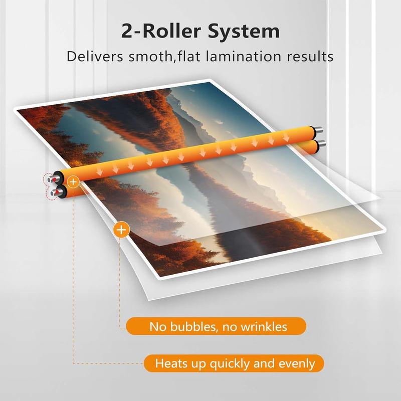 2-in-1 Portable Laminator, Efficient Quiet A4 Thermal Laminator Machine , A4 Laminator With Professional Cold & Hot System, Suitable For Home, Office, School, Business Use , Ideal Gift For Mother, Family And Friends