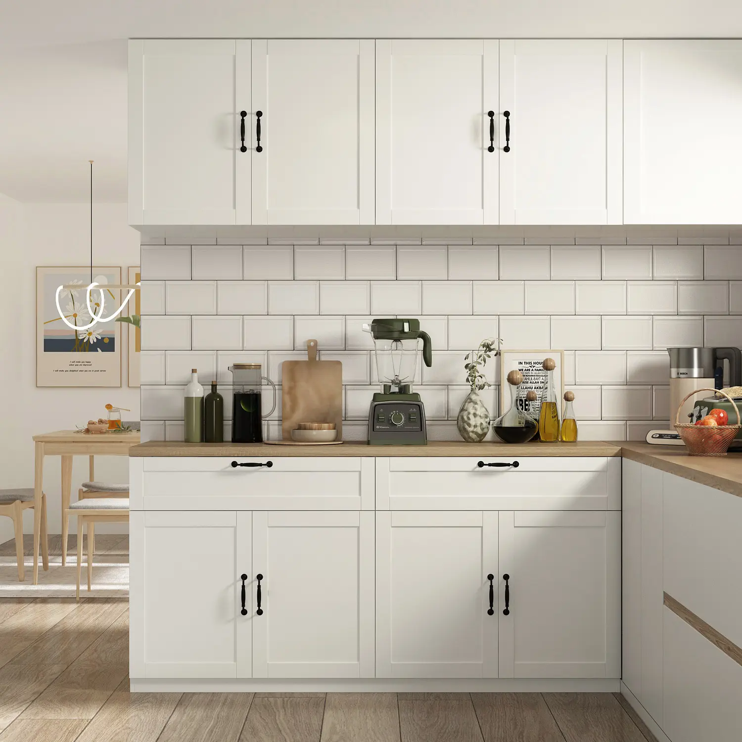 FUFU&GAGA 63" Wooden Cupboard Furniture - Kitchen Sideboard, Food Pantry Cabinets, Garage Storage Cabinet