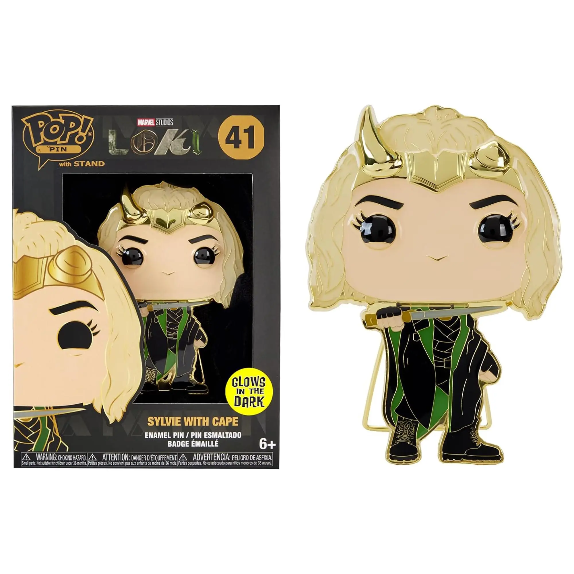 Marvel Loki Vinyl Funko Pop Pin, Sylvie With Cape