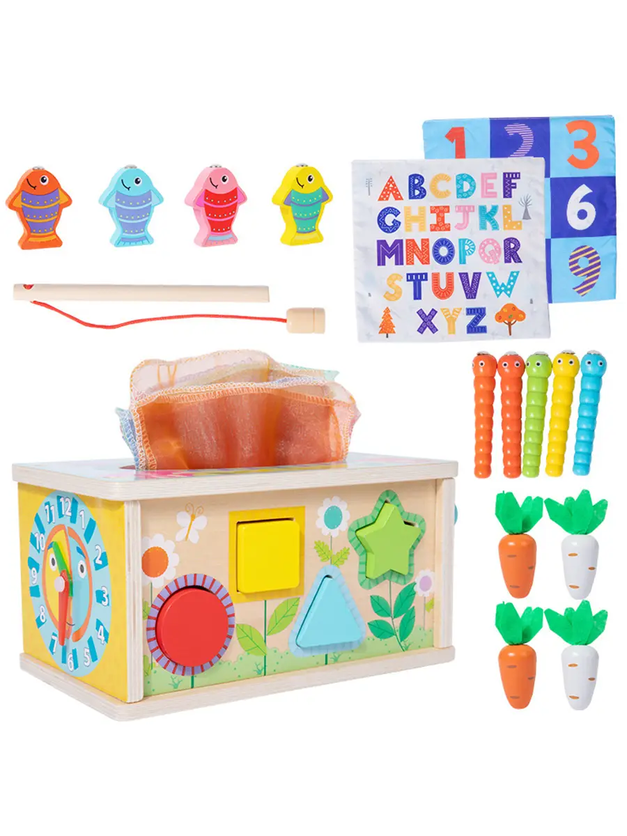 MomMed Baby Tissue Box Toy, Baby Toys 6-24 Months, Soft Crinkle Sensory Toys for Infant Toddlers, Montessori Toys for Babies, Baby Boy Girl Gifts busy