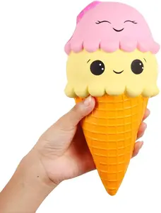 Squishies 9.1 Inches Jumbo Slow Rising Kawaii Cute Squishies Ice Cream Cone Cake Scented of Decompression Toys Stress Relief Kid's Toys