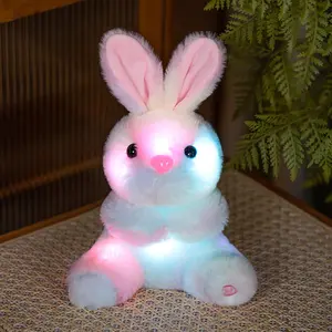 Illuminated Bunny Plush Toy - Cuddly And Charming Glowing Rabbit Stuffed Animal, Ideal for Children, Nighttime Snuggles And Distinctive Home Decoration - Lovely Present for Rabbit Enthusiasts
