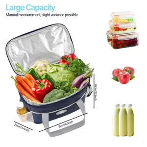 Large Portable Insulated Bento Bag, Insulated Lunch Bag with Shoulder Strap - 8-Hour Thermal Lunch Cooler Carrier with Leakproof Design & Aluminum Foil Insulation, Reusable Lunch Bag