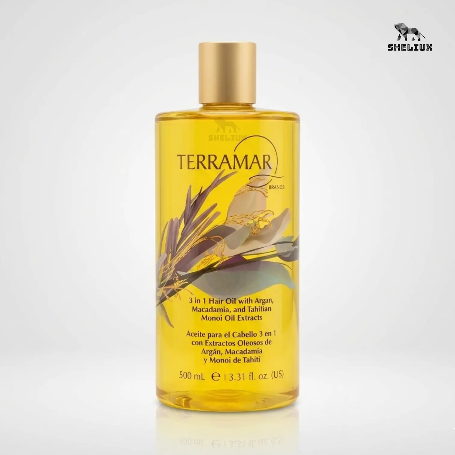 Terramar 3 en 1 Hair Oil with Argan, Macadamia Moisturizing Hair Oil Organic Hair Growth