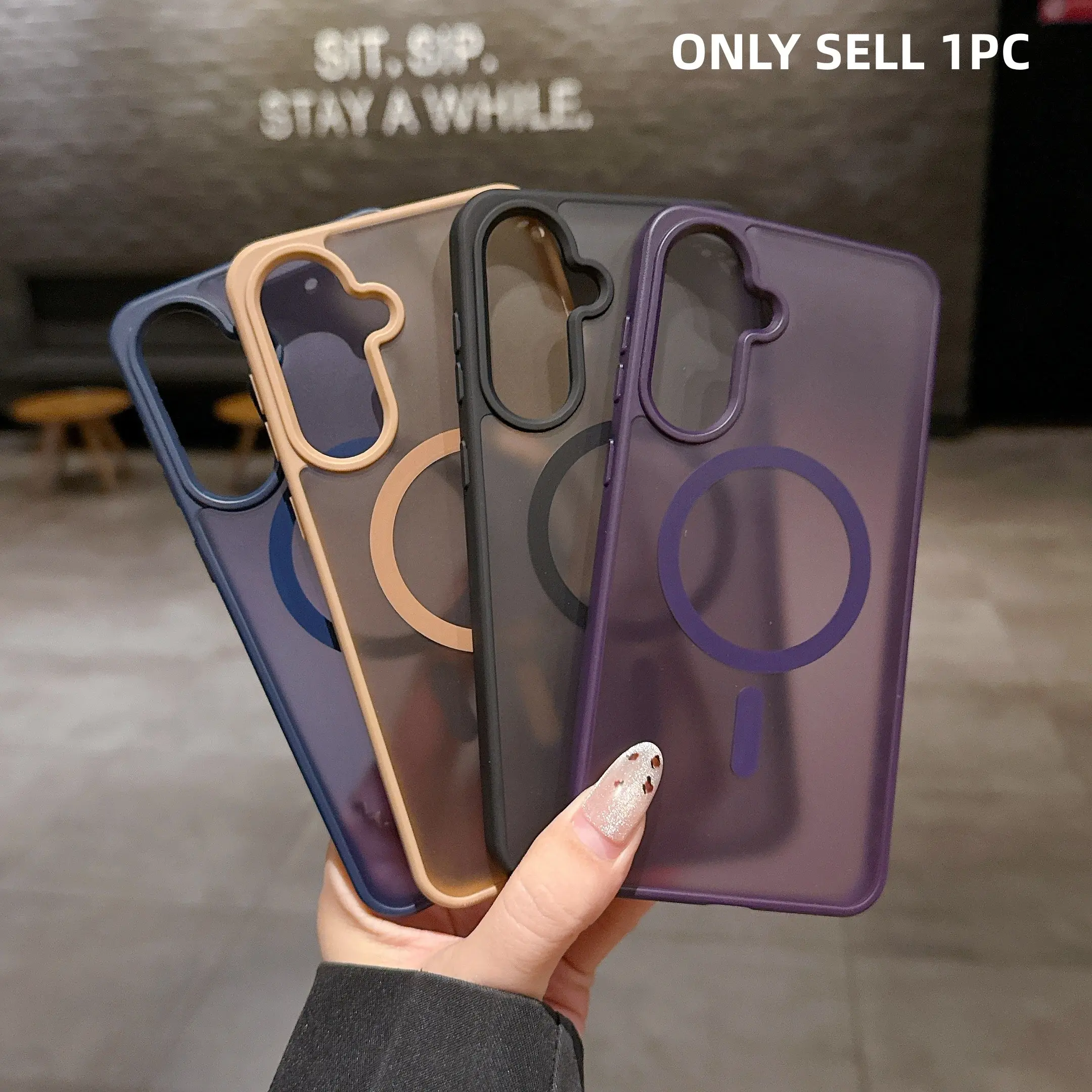 Anti-Drop Matte Smartphone Case for Samsung Galaxy A07 A17 A35 A36 A37 A55 A56 A57 A16 4g/5g, Shockproof Protective Magnetic Cover, No Wireless Charging, Protector, Mobile Phone Casing, Protective Shell