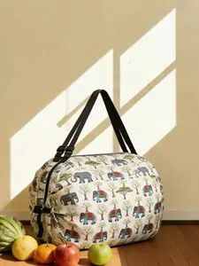 New Large Capacity Portable Oxford Cloth Accordion Travel Shoulder Waterproof Storage Bag, Foldable Shopping Bag for Daily Use, Travel Essentials Bag, Travel Duffle Bag