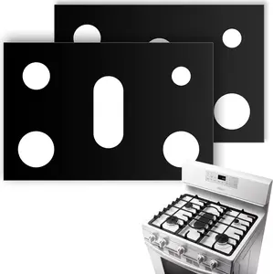 2 pack Kitchen Gas Range Stove Top Burner Cover Guard Protector Reusable Non-stick,( 24.4 x 16.3 inch )