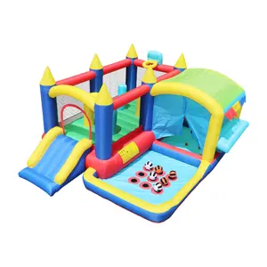 7-in-1 Inflatable Bounce House with Ball Pit! Obstacle Course + Toddler-Friendly Jump Zone | Indoor & Outdoor Backyard Fun for Birthdays & Parties