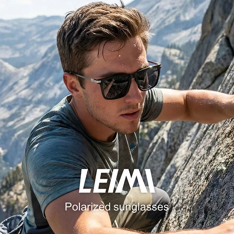 LEIMI Polarized Square Sunglasses for Men - UV Protection  display picture 3