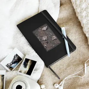 Vintage Peonies - Black Cottagecore Journal