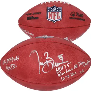 Tim Brown Las Vegas Raiders Autographed Duke Full Color Football with Multiple Inscriptions - Limited Edition #5 of 5 - Fanatics Authentic Certified