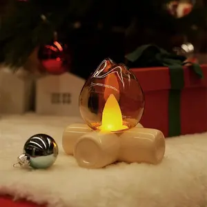 LED Flame Fire Light Bulb Bedside Table Lamp Fireplace Effect Mood Lighting for Bedroom Home Decor Hotel Bar Party Night Lights