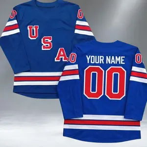 Custom USA Hockey Jersey – Personalized Country Flag Jersey With Name & Number – Toddler To Adult Sizes – Ice Hockey Fan Gear In All Colors