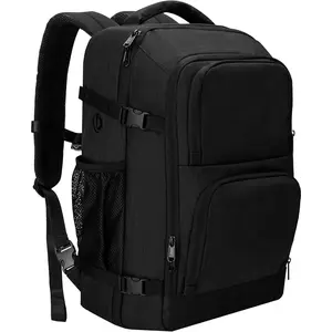 Travel Backpack Carry  Flight Approved, Backpack Suitcase for Travel, Personal Item Travel Bag fits 17 inch Laptop-Black