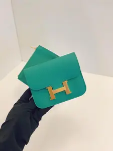 Pre-owned Hermes Leather Messenger Bags Preloved constance Slim Wallet 12*10cm 117922