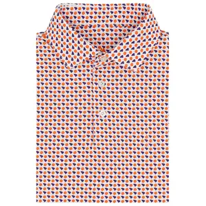 Clemson Collegiate Men’s Polo – Orange & White Design, Timeless College Game Day Look