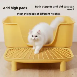 Pet Cat Litter Mat Prevents Spills, Thick Edges, Non-Slip Surface, Detachable for Easy Cleaning, Indoor and Outdoor Use