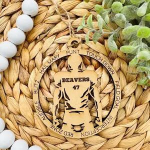 Personalized football ornament