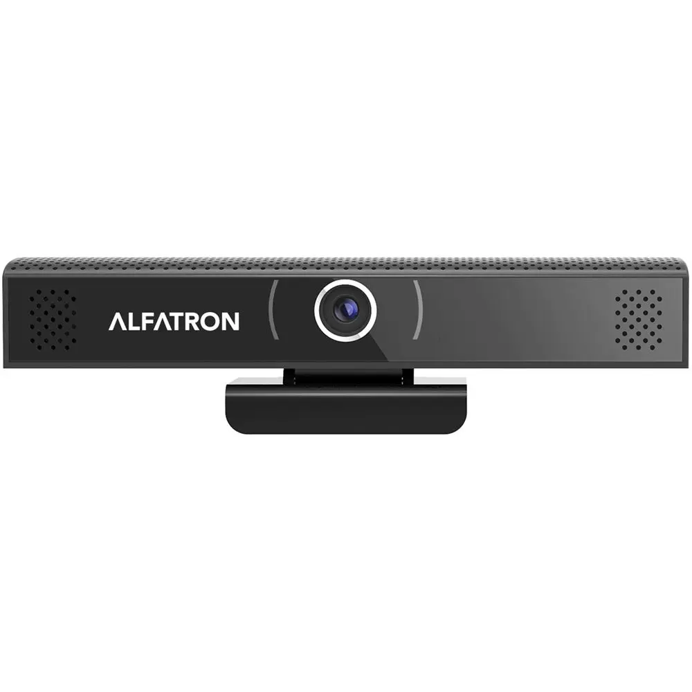 Alfatron ALF-SALUT USB Conference Camera Video Bar with Integrated Speakers, Microphone, Audio Support, Cable Compatibility, and Mounting Capability, Noise Reduction Feature