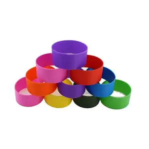 3 Piece Silicone Cup Sleeve Set, 7cm Heat Resistant, Portable Creative Design, Non-Slip Insulated, Washable, Food Grade Soft Transparent