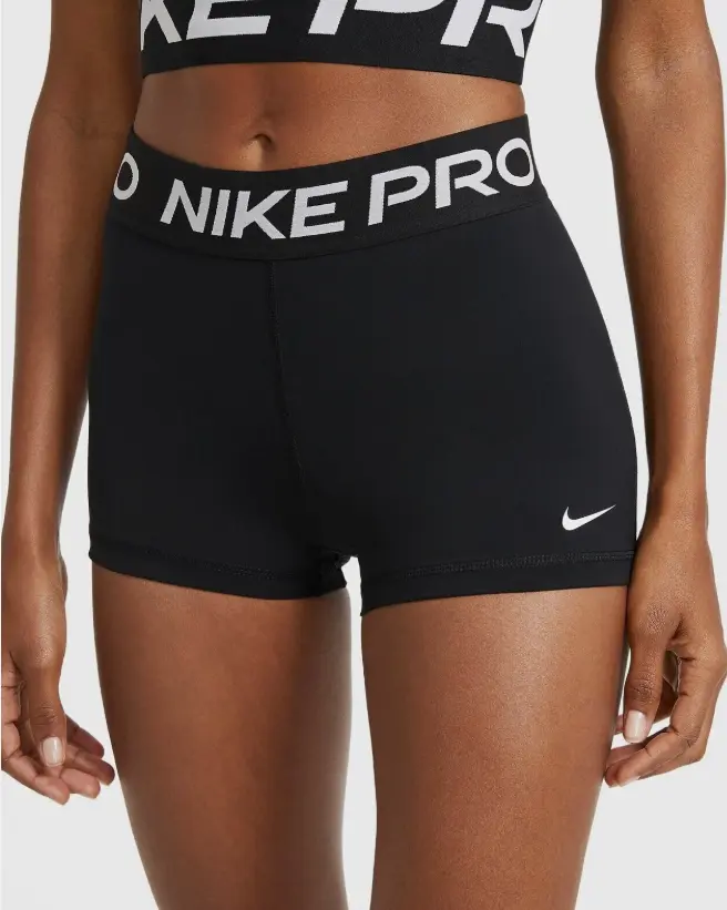 Nike Women's Pro 365 3" Black Compression Athletic Gym Fitness Shorts, Medium, Athletic Gym Shorts