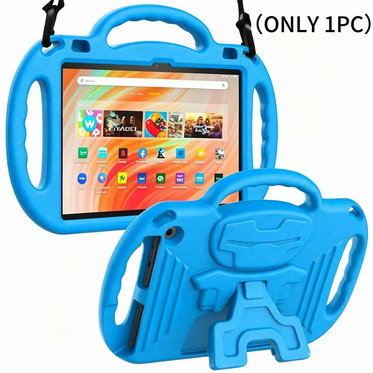 Lightweight Protective Case Cover, Tablet Covers, Tablet Casing for Fire HD 10 and Fire HD 10 Plus, Adjustable Strap, Multiple Colors Available, Latest Model Compatibility