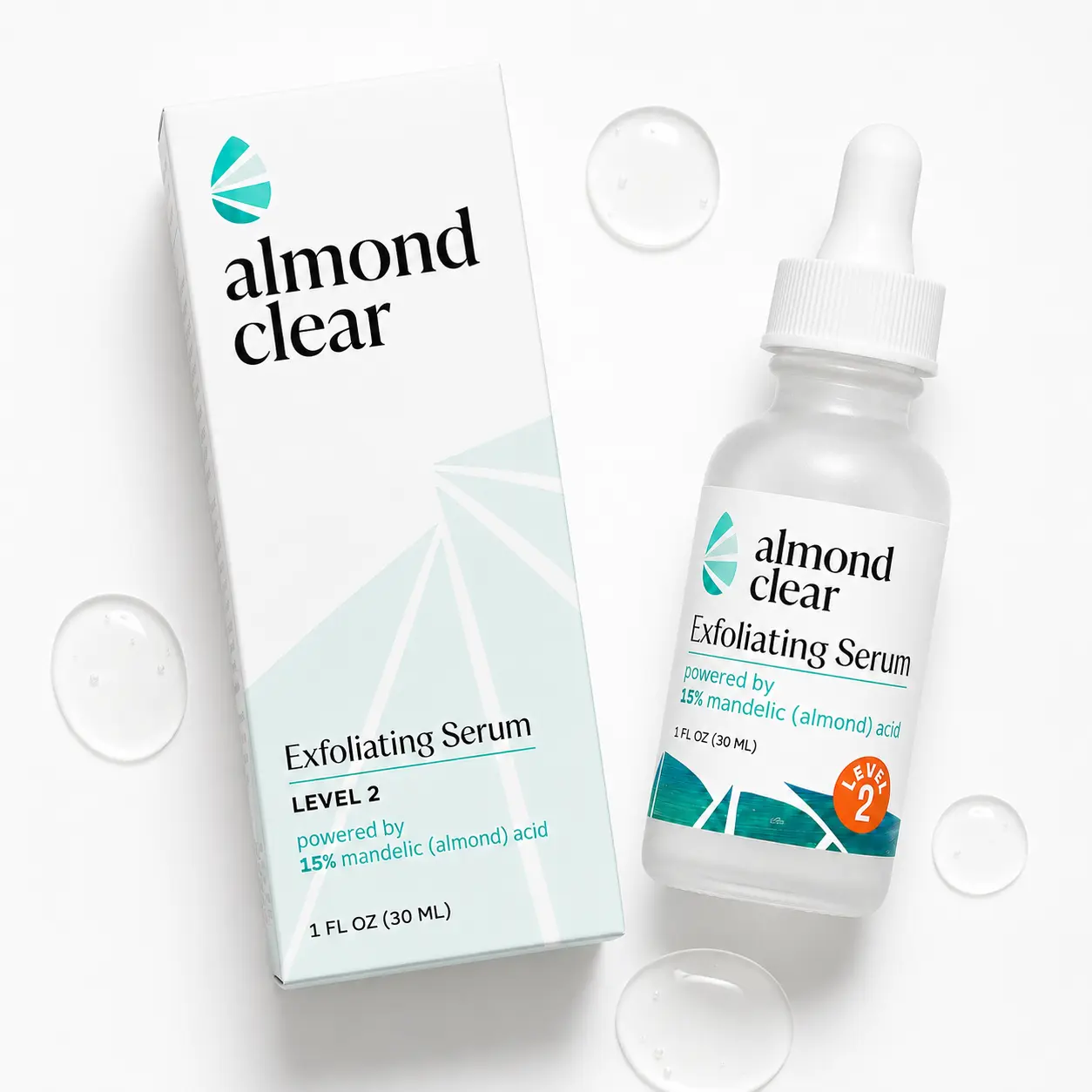 Level 2 Mandelic Acid Body Serum, Clarifying Treatment for Back & Butt Acne, Breakouts and Ingrown Hairs, Gentle Formula Suitable for Sensitive Skin