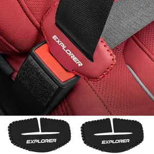 Ford Explorer PU Leather Seat Belt Buckle Covers, Anti-Collision Protective Shields, Automotive Interior Accessories, Car Accessory, Model Xinghao A19961208