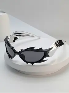 Trendsetting Decorative Glasses, Oversized Geometric Frame, Eyecare Fashion Accessory, Sporty Style, All-Season Wear, Fashion Eyeglasses