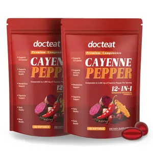 [2-Pack] Cayenne Pepper Softgels Supplement – Heart Health, Blood Pressure & Circulation Support with Hawthorn, Berberine, Grape Seed, Beet Root & Turmeric