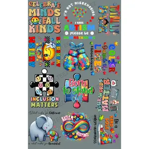 AUTISM (3) YOUTH GANGSHEET - 22X36 dtf print AUTISM (3) YOUTH GANGSHEET - 22X36 dtf print