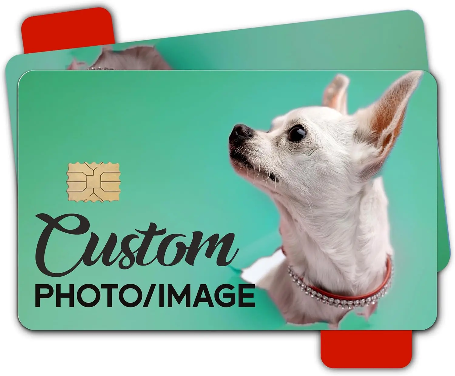 CUSTOM Credit Card Skin 2-Pack Precision Cut Scratch Resistant for Mayor Cards Easy Application Stylish Protection with Bear Design Halloween Edition American Flag Design