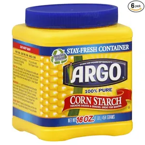 Argo 100% Pure Corn Starch 16 oz Box for Cooking Baking Thickening Gluten Free Non GMO Grain Flour Substitute Made in USA Stay Fresh Container - Bake Cupcake Dessert