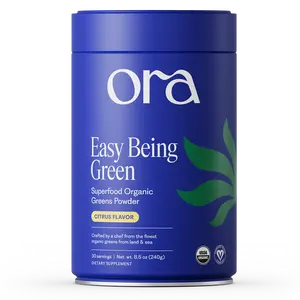 Ora Organic Greens Powder - Vegan, Gluten-Free, Organic Super Greens Drink for Energy and Detox | Antioxidants & Adaptogenic Herbs | 20+ Superfood Greens Blend - Citrus Flavor, 30 Servings