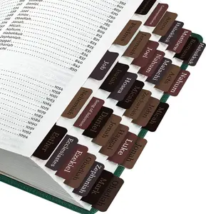 Bible Tabs, Laminated Bible Tabs for Women & Men, 75 Tabs, Bible Tabs for Study Bible, Large Print Easy to Read and Apply Tabs for All Ages (Brown)