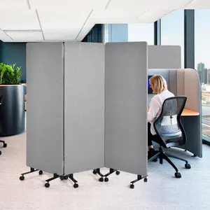 Sound Proof Dividers Wall Divider with Wheels Portable Room Separators Standing Sound Dampening Acoustic Wall Partition for HomePortable Divider for Home Hospital Library Classroom