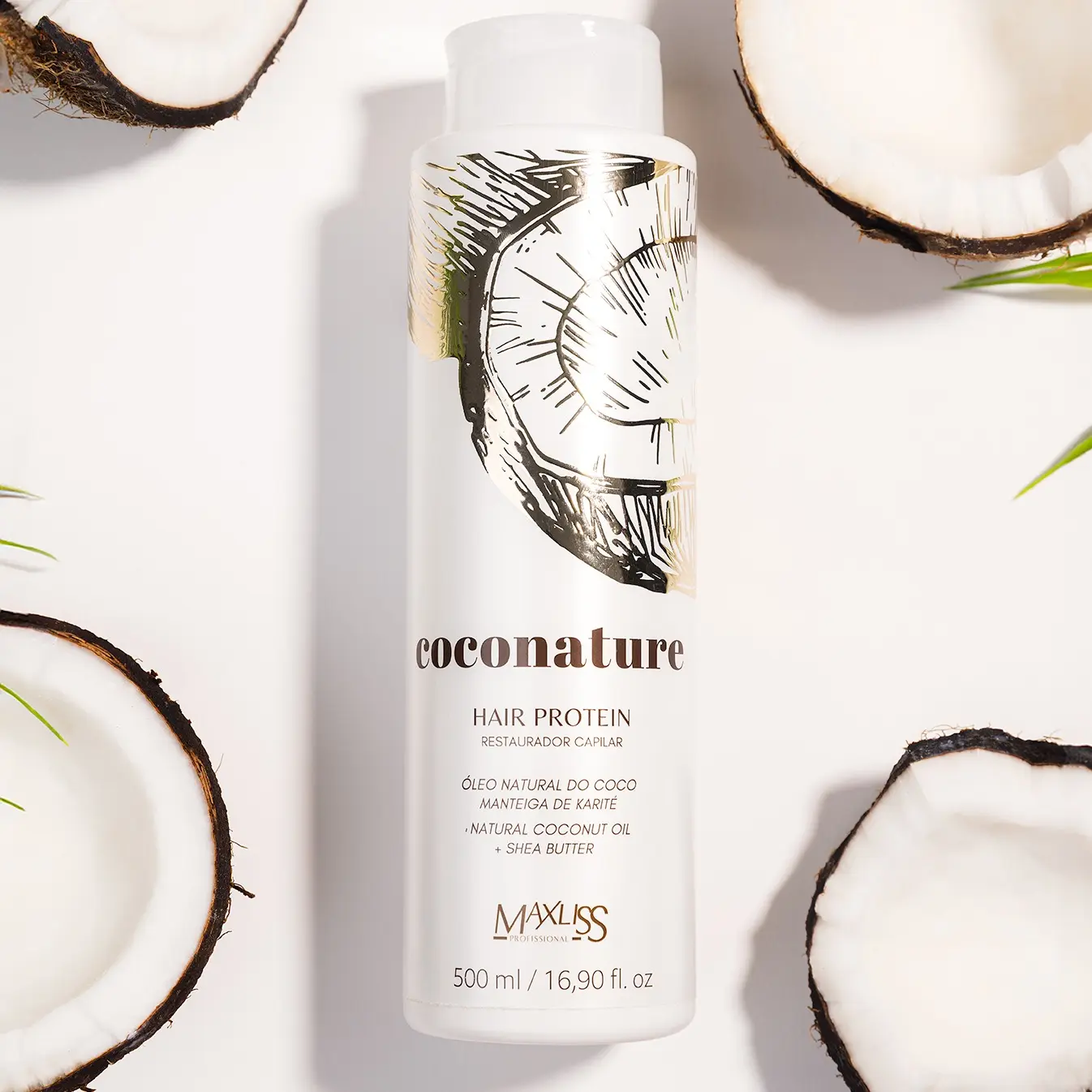 COCONATURE Hair Protein 500ml Formaldehyde-Free Smoothing Treatment with Coconut Oil & Shea Butter for Deep Repair Frizz Control Shine & Volume Reduction - Haircare