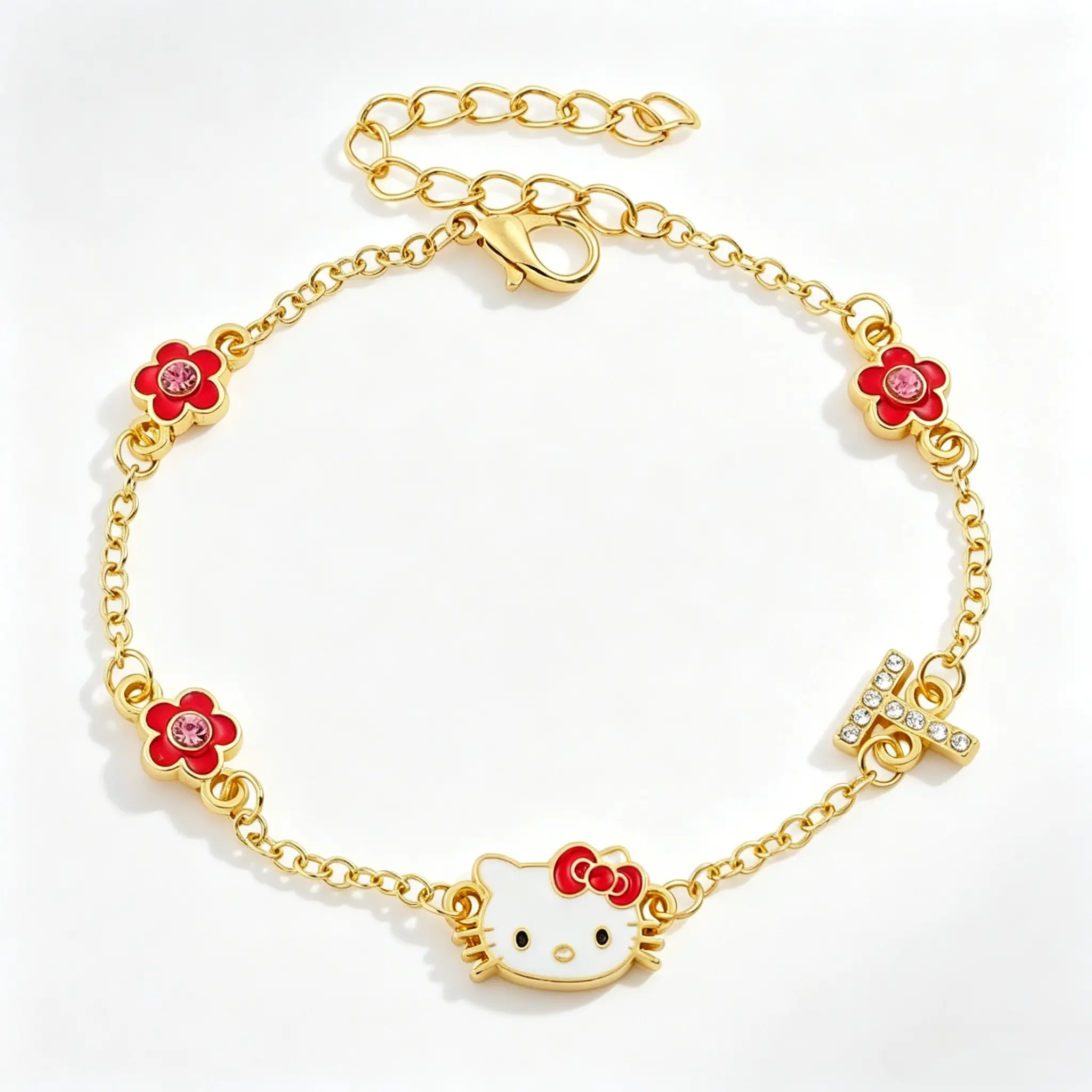 Sanrio Hello Kitty Charm Bracelet, Sweet Character‑Themed Jewelry, Charming Keepsake Gift For Cartoon Admirers Special Moments